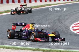 Sebastian Vettel (GER) Red Bull Racing RB9. 12.05.2013. Formula 1 World Championship, Rd 5, Spanish Grand Prix, Barcelona, Spain, Race Day