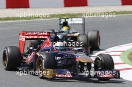 Jean-Eric Vergne (FRA) Scuderia Toro Rosso STR8. 12.05.2013. Formula 1 World Championship, Rd 5, Spanish Grand Prix, Barcelona, Spain, Race Day
