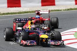 Sebastian Vettel (GER) Red Bull Racing RB9. 12.05.2013. Formula 1 World Championship, Rd 5, Spanish Grand Prix, Barcelona, Spain, Race Day
