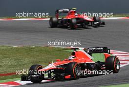 Jules Bianchi (FRA), Marussia Formula One Team  and Max Chilton (GBR), Marussia F1 Team  12.05.2013. Formula 1 World Championship, Rd 5, Spanish Grand Prix, Barcelona, Spain, Race Day
