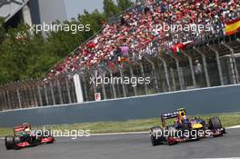 Mark Webber (AUS) Red Bull Racing RB9. 12.05.2013. Formula 1 World Championship, Rd 5, Spanish Grand Prix, Barcelona, Spain, Race Day