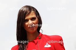Grid girl. 11.05.2013. Formula 1 World Championship, Rd 5, Spanish Grand Prix, Barcelona, Spain, Qualifying Day