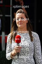 Natalie Pinkham (GBR) Sky Sports Presenter. 11.05.2013. Formula 1 World Championship, Rd 5, Spanish Grand Prix, Barcelona, Spain, Qualifying Day