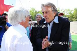 (L to R): Bernie Ecclestone (GBR) CEO Formula One Group (FOM) with Luca di Montezemolo (ITA) Ferrari President. 11.05.2013. Formula 1 World Championship, Rd 5, Spanish Grand Prix, Barcelona, Spain, Qualifying Day