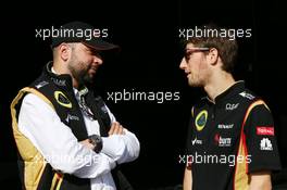 (L to R): Eric Lux (BEL) Genii Capital CEO with Romain Grosjean (FRA) Lotus F1 Team. 11.05.2013. Formula 1 World Championship, Rd 5, Spanish Grand Prix, Barcelona, Spain, Qualifying Day