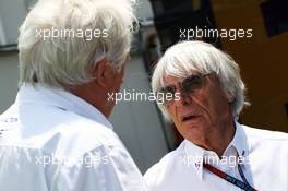 (L to R): Charlie Whiting (GBR) FIA Delegate with Bernie Ecclestone (GBR) CEO Formula One Group (FOM). 11.05.2013. Formula 1 World Championship, Rd 5, Spanish Grand Prix, Barcelona, Spain, Qualifying Day