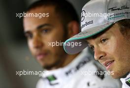 Nico Rosberg (GER), Mercedes GP and Lewis Hamilton (GBR), Mercedes Grand Prix  11.05.2013. Formula 1 World Championship, Rd 5, Spanish Grand Prix, Barcelona, Spain, Qualifying Day