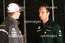 (L to R): Nico Hulkenberg (GER) Sauber with Giedo van der Garde (NLD) Caterham F1 Team. 12.05.2013. Formula 1 World Championship, Rd 5, Spanish Grand Prix, Barcelona, Spain, Race Day