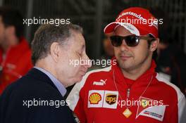 (L to R): Jean Todt (FRA) FIA President with Felipe Massa (BRA) Ferrari. 12.05.2013. Formula 1 World Championship, Rd 5, Spanish Grand Prix, Barcelona, Spain, Race Day