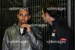 Lewis Hamilton (GBR) Mercedes AMG F1 with Jean-Eric Vergne (FRA) Scuderia Toro Rosso. 12.05.2013. Formula 1 World Championship, Rd 5, Spanish Grand Prix, Barcelona, Spain, Race Day