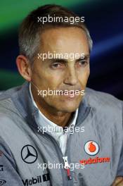 Martin Whitmarsh (GBR) McLaren Chief Executive Officer in the FIA Press Conference. 28.06.2013. Formula 1 World Championship, Rd 8, British Grand Prix, Silverstone, England, Practice Day.