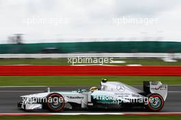 Lewis Hamilton (GBR) Mercedes AMG F1 W04. 28.06.2013. Formula 1 World Championship, Rd 8, British Grand Prix, Silverstone, England, Practice Day.