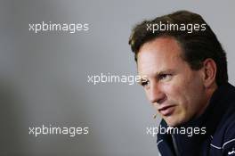 Christian Horner (GBR) Red Bull Racing Team Principal in the FIA Press Conference. 28.06.2013. Formula 1 World Championship, Rd 8, British Grand Prix, Silverstone, England, Practice Day.