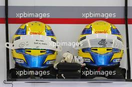 Helmets for Esteban Gutierrez (MEX) Sauber. 28.06.2013. Formula 1 World Championship, Rd 8, British Grand Prix, Silverstone, England, Practice Day.