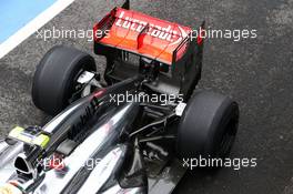 Sergio Perez (MEX) McLaren MP4-28 rear wing and rear suspension. 28.06.2013. Formula 1 World Championship, Rd 8, British Grand Prix, Silverstone, England, Practice Day.