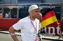 Goldie (GBR) Actor and DJ on the grid. 30.06.2013. Formula 1 World Championship, Rd 8, British Grand Prix, Silverstone, England, Race Day.