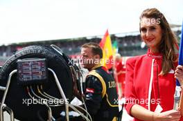 Grid girl. 30.06.2013. Formula 1 World Championship, Rd 8, British Grand Prix, Silverstone, England, Race Day.