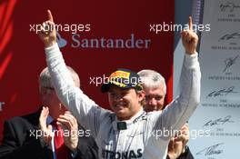 1st place Nico Rosberg (GER) Mercedes AMG F1 W04  30.06.2013. Formula 1 World Championship, Rd 8, British Grand Prix, Silverstone, England, Race Day.