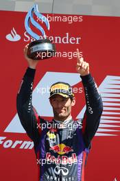 2nd place Mark Webber (AUS) Red Bull Racing  30.06.2013. Formula 1 World Championship, Rd 8, British Grand Prix, Silverstone, England, Race Day.