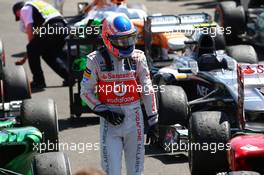 Jenson Button (GBR) McLaren. 30.06.2013. Formula 1 World Championship, Rd 8, British Grand Prix, Silverstone, England, Race Day.
