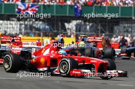 Fernando Alonso (ESP) Ferrari F138. 30.06.2013. Formula 1 World Championship, Rd 8, British Grand Prix, Silverstone, England, Race Day.