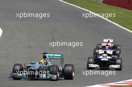 Lewis Hamilton (GBR) Mercedes AMG F1 W04. 30.06.2013. Formula 1 World Championship, Rd 8, British Grand Prix, Silverstone, England, Race Day.