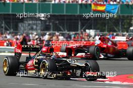 Kimi Raikkonen (FIN) Lotus F1 E21. 30.06.2013. Formula 1 World Championship, Rd 8, British Grand Prix, Silverstone, England, Race Day.