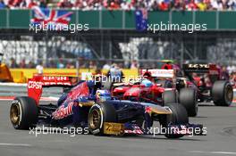 Daniel Ricciardo (AUS) Scuderia Toro Rosso STR8. 30.06.2013. Formula 1 World Championship, Rd 8, British Grand Prix, Silverstone, England, Race Day.