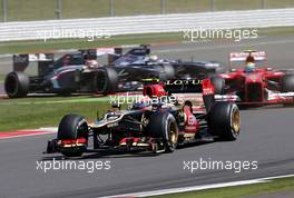 Romain Grosjean (FRA), Lotus F1 Team  30.06.2013. Formula 1 World Championship, Rd 8, British Grand Prix, Silverstone, England, Race Day.