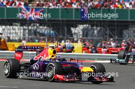 Sebastian Vettel (GER) Red Bull Racing RB9. 30.06.2013. Formula 1 World Championship, Rd 8, British Grand Prix, Silverstone, England, Race Day.