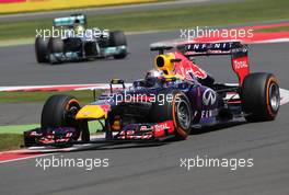Sebastian Vettel (GER), Red Bull Racing  30.06.2013. Formula 1 World Championship, Rd 8, British Grand Prix, Silverstone, England, Race Day.