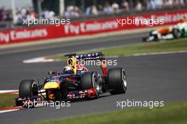Sebastian Vettel (GER) Red Bull Racing RB9. 30.06.2013. Formula 1 World Championship, Rd 8, British Grand Prix, Silverstone, England, Race Day.
