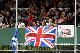 Fans and flags. 29.06.2013. Formula 1 World Championship, Rd 8, British Grand Prix, Silverstone, England, Qualifying Day.