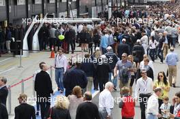 Fans in the pit lane. 29.06.2013. Formula 1 World Championship, Rd 8, British Grand Prix, Silverstone, England, Qualifying Day.