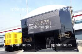 Lotus F1 Team trucks. 29.06.2013. Formula 1 World Championship, Rd 8, British Grand Prix, Silverstone, England, Qualifying Day.