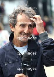 Alain Prost (FRA) Canal+ F1 consultant 29.06.2013. Formula 1 World Championship, Rd 8, British Grand Prix, Silverstone, England, Qualifying Day.
