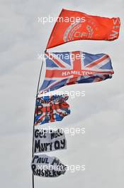 Flags. 29.06.2013. Formula 1 World Championship, Rd 8, British Grand Prix, Silverstone, England, Qualifying Day.