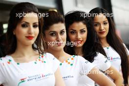 Sahara Force India F1 Team Speed Divas. 29.06.2013. Formula 1 World Championship, Rd 8, British Grand Prix, Silverstone, England, Qualifying Day.