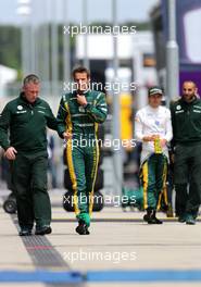 Giedo van der Garde (NDL), Caterham F1 Team and Charles Pic (FRA), Catheram Formula One Team  29.06.2013. Formula 1 World Championship, Rd 8, British Grand Prix, Silverstone, England, Qualifying Day.