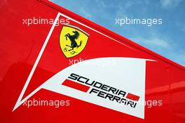 Ferrari logo. 29.06.2013. Formula 1 World Championship, Rd 8, British Grand Prix, Silverstone, England, Qualifying Day.