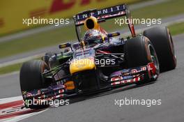 Sebastian Vettel (GER) Red Bull Racing RB9. 29.06.2013. Formula 1 World Championship, Rd 8, British Grand Prix, Silverstone, England, Qualifying Day.