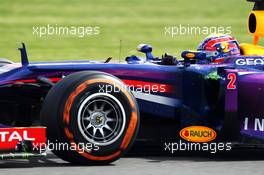 Mark Webber (AUS) Red Bull Racing RB9. 29.06.2013. Formula 1 World Championship, Rd 8, British Grand Prix, Silverstone, England, Qualifying Day.