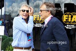 (L to R): Derek Bell (GBR) with Lord March (GBR). 30.06.2013. Formula 1 World Championship, Rd 8, British Grand Prix, Silverstone, England, Race Day.