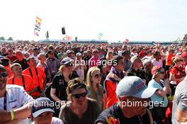 Fans at the post race concert. 30.06.2013. Formula 1 World Championship, Rd 8, British Grand Prix, Silverstone, England, Race Day.