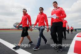 Jules Bianchi (FRA) Marussia F1 Team walks the circuit. 27.06.2013. Formula 1 World Championship, Rd 8, British Grand Prix, Silverstone, England, Preparation Day.