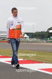 Paul di Resta (GBR) Sahara Force India F1 walks the circuit. 27.06.2013. Formula 1 World Championship, Rd 8, British Grand Prix, Silverstone, England, Preparation Day.