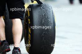 Worn Pirelli tyre. 05.07.2013. Formula 1 World Championship, Rd 9, German Grand Prix, Nurburgring, Germany, Practice Day.