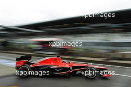 Rodolfo Gonzalez (VEN) Marussia F1 Team MR02 Reserve Driver leaves the pits. 05.07.2013. Formula 1 World Championship, Rd 9, German Grand Prix, Nurburgring, Germany, Practice Day.