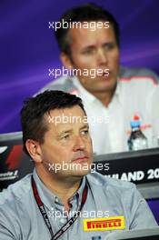 Paul Hembery (GBR) Pirelli Motorsport Director in the FIA Press Conference. 05.07.2013. Formula 1 World Championship, Rd 9, German Grand Prix, Nurburgring, Germany, Practice Day.