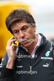 Toto Wolff (GER) Mercedes AMG F1 Shareholder and Executive Director. 05.07.2013. Formula 1 World Championship, Rd 9, German Grand Prix, Nurburgring, Germany, Practice Day.